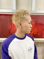 メリケンバーバーショップ トーキョー(MERICAN BARBERSHOP TYO)&nbsp;ハイライト/マッシュパーマ/ウルフ/アッシュブラック【嶋壽】186