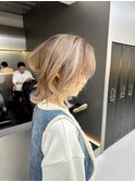 ハッシュカット/フルバング/似合わせカット/レッドブラウン