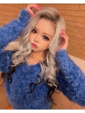 ウィステル ホワイト×ブラック！エンドカラーが超可愛いエクステ80枚！