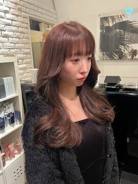 ディフィーノ 青山(DIFINO) ピンクブラウン/韓国風レイヤーカット