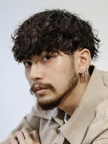ツイストスパイラルパーマメンズパーマ波巻きパーマツーブロック