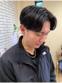 ビジネスカジュアル爽やか束感センターパート 韓国風スタイル
