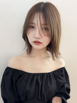 ラフ 新宿(Laff) くびれボブ×ショコラアッシュ【束感/ヘルシースタイル/新宿】