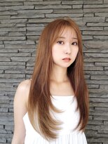 ハイバレーヘアーメゾン(HIGH VALLEY HAIRMAISON)&nbsp;カットハイレイヤーラテカラーブラウンカラー岡山南中央町