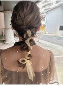 編みおろしヘアアレンジ