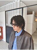ロン毛縦落ちパーマ