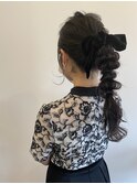 ポニーテール/お呼ばれヘア/ヘアセット