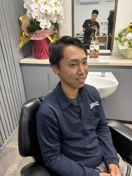 ノースサイド(NORTH SIDE) メンズナチュラルカットさっぱりパーマ自然黒髪アップバング