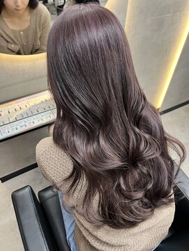 ルノン シェリー(LUNON cheliy) ホワイトグレージュミニウルフチェリーブラウンデジタルパーマ