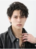 メンズ波巻きツイスパニュアンススパイラルスパイキーショート