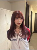レイヤーカット×チェリーレッド