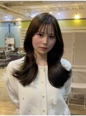 ロングミディアムレイヤーくびれヘアシースルー前髪吉祥寺