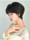前下がりショート・ボブ/絶壁解消/前髪あり/40代/30代/外ハネ