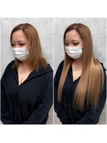 ボヤージュニケ(Voyage Nike)&nbsp;Before→After/編み込みエクステ×ライトブラウン