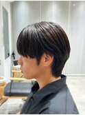 サーフカール刈り上げセンターパートリバースセンターパート