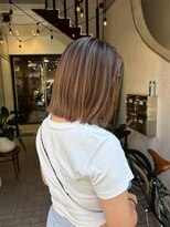 ヘアプレイスソル (HAIR PLACE SoL)&nbsp;ブリーチカラー/ライトブラウン/ミディアムボブ