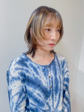 シアアルン 新小岩店(SHEER alun) ◆【小顔こなれ感】顔まわりウルフ×アンブレラカラー【新小岩】