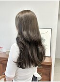 ブリーチなしオリーブグレージュ20代30代夏カラーレイヤー