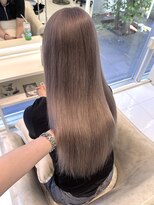 シーナ バイ マグ(siina. by Mag)&nbsp;髪質改善×ケアブリーチ×スモーキーピンク×ロング×秋カラー