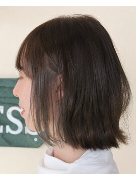 ヘアサロン リブレス(hair salon Li'Bless) 大人切りっぱなしボブ×ブルーアッシュ