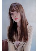 【kate 大宮】艶ストレートロング×マロンブラウンベージュ