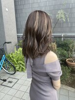 美容室ポール 西葛西店(PAUL)&nbsp;グレージュ×コントラストハイライト