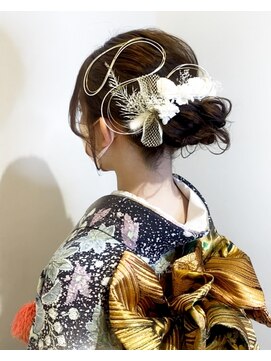 タヤ 東急百貨店吉祥寺店(TAYA) 成人式/卒業式/和装/シニヨン×水引×お花アレンジ