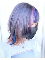 グラスペディア(graspedia) ウルフカットブルーピンクオレンジm