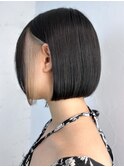 ホワイトミルキーベージュ_切りっぱなしボブ_ba471111