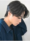 ニュアンスパーマブルーブラックウルフシャドウパーマ渋谷原宿