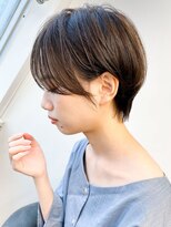 30代40代◎秋の小顔みみかけショートカット×髪質改善カラー