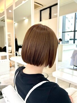 ジュベ 別府店(juve.) 別府ショートボブ顔まわりレイヤーカット髪質改善カラー30代