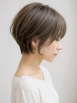 ウィールール 手稲店(WE RULE) 艶感ショートボブ前髪あり小顔くびれヘアグレージュ