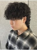 MEN’S HAIR/波巻きツイストスパイラル/リバースセンターパート