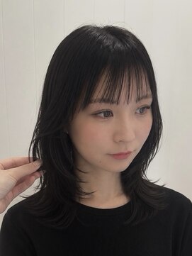 ビューバイネオリーブ 用賀店(Beau'r by neolive) ミディアムハッシュカットグレージュデザインカラー［用賀］