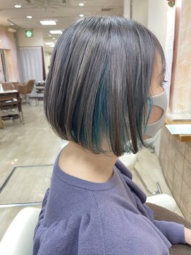 カミユウ ヘア アンド スパ(kamiyu hair&spa) ホワイトグレー×ブルーグリーン