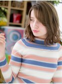 バレイヤージュくせ毛風抜け感くびれミディc4大宮20代30代40代