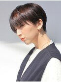 前髪長めショート／大人ショート／表参道／30代40代