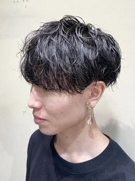 クオル 立川(QOL) 波巻きスパイラルパーママッシュショート無造作パーマ刈り上げ