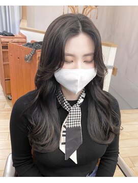 ネオリーブアイム 横浜西口店(Neolive aim) 大人っぽさのあるかきあげ韓国ミックスヘア『横浜】