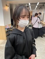 サンド 鹿児島中央(sand)&nbsp;黒髪/グレーベージュ/レイヤーロング/前髪パーマ[鹿児島駅]