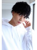 MEN'SHAIRアッシュブラックマッシュショートツーブロック