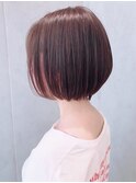 Say.丸みショートボブシルキーベージュ大人ボブレイヤー表参道