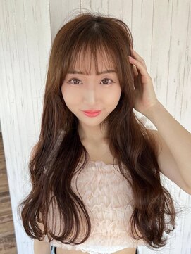 アグ ヘアー デン 新潟江南区店(Agu hair den) 《Agu hair》大人可愛いフルバング×numberA.ベースケアミルク