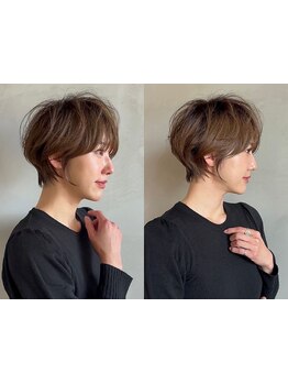 【駐車場あり】カット＋カラー＋TR￥7500＊大人可愛い似合わせショート/ボブが高評価の山形美容室◎