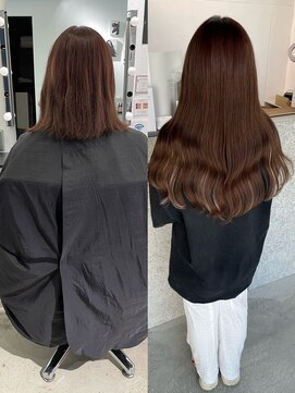 キング 高槻(K!ng) 縮毛矯正髪質改善ハイライトレイヤーカット高槻美容室エクステ
