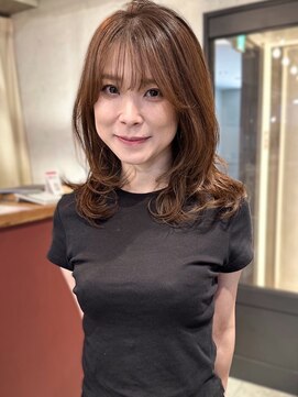 アトリエ(atelier.) レイヤーカット 艶髪 髪質改善 顔周りカット ブラウンベージュ