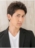 20代30代ダークアッシュ社会人アップバング短髪ショートZ上尾