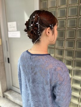 ヌープヘアーアイス(NUUP.hair ici) 結婚式お呼ばれボブアレンジ◎タイトに可愛く