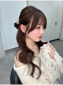 〔LICCA AMANE〕冬のモテヘアチョコブラウンと顔まわりカット